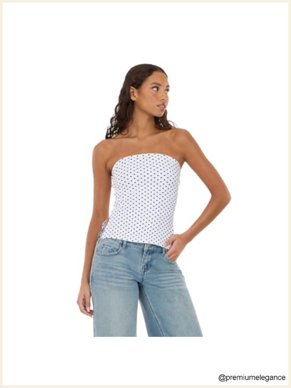 Forever 21 Women's Strapless Tube Top Stretch Polyester Blend